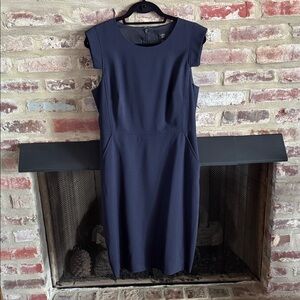 J. Crew Classic Navy Midi Dress